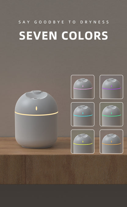 270 ml Nawilżacz Powietrza USB – Cooler Mist, Dyfuzor Aromatyczny z LED oraz Zabezpieczeniem Braku Wody