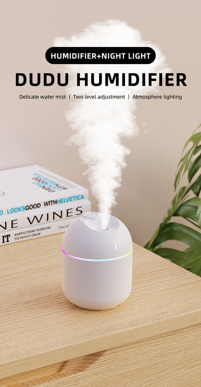 270 ml Nawilżacz Powietrza USB – Cooler Mist, Dyfuzor Aromatyczny z LED oraz Zabezpieczeniem Braku Wody
