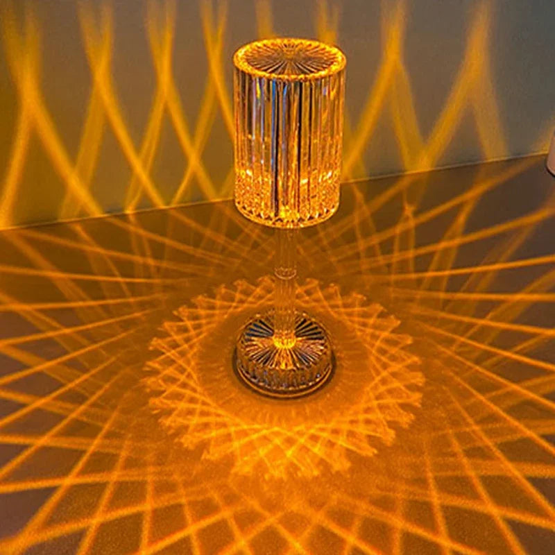 Lampa Kryształowa LED Diamond – Dotykowa, USB, 3 kolory światła