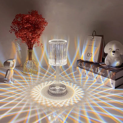 Lampa Kryształowa LED Diamond – Dotykowa, USB, 3 kolory światła