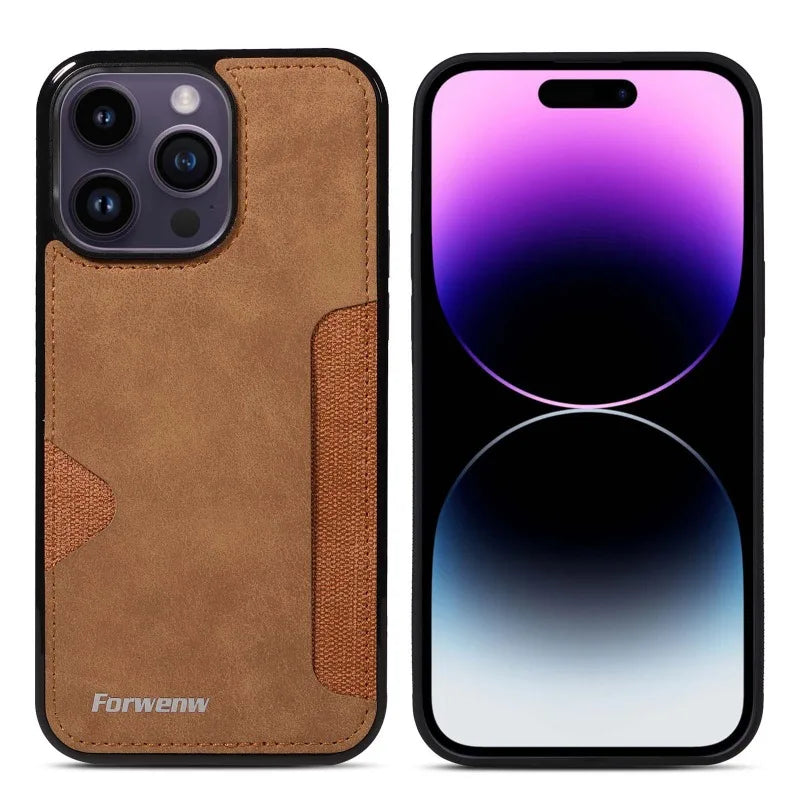 Retro Card Holder – eleganckie etui do iPhone z miejscem na karty