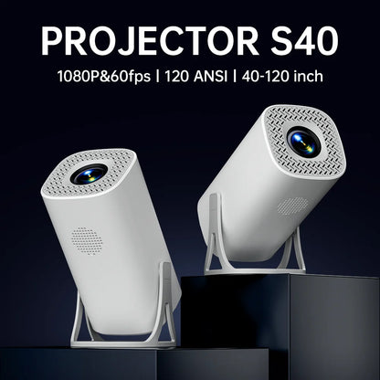 Mini Projektor HONGTOP S40 – Android 11, Wi-Fi 5G, BT 5.0, Obsługa 4K, Kino Domowe w Twojej kieszeni