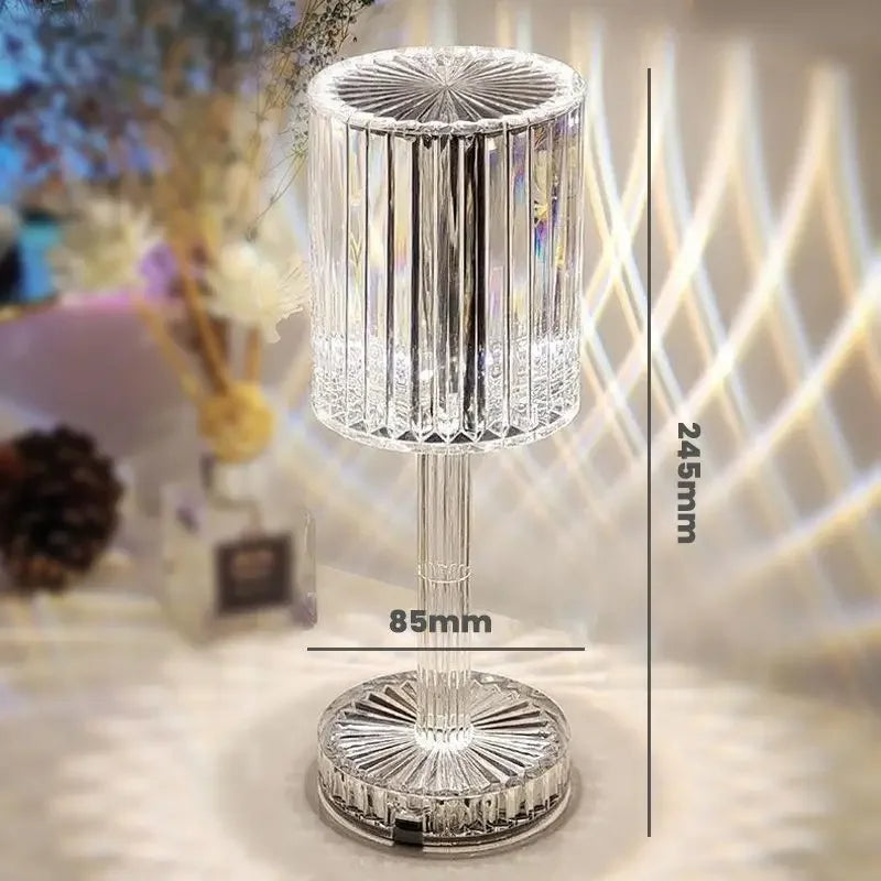 Lampa Kryształowa LED Diamond – Dotykowa, USB, 3 kolory światła