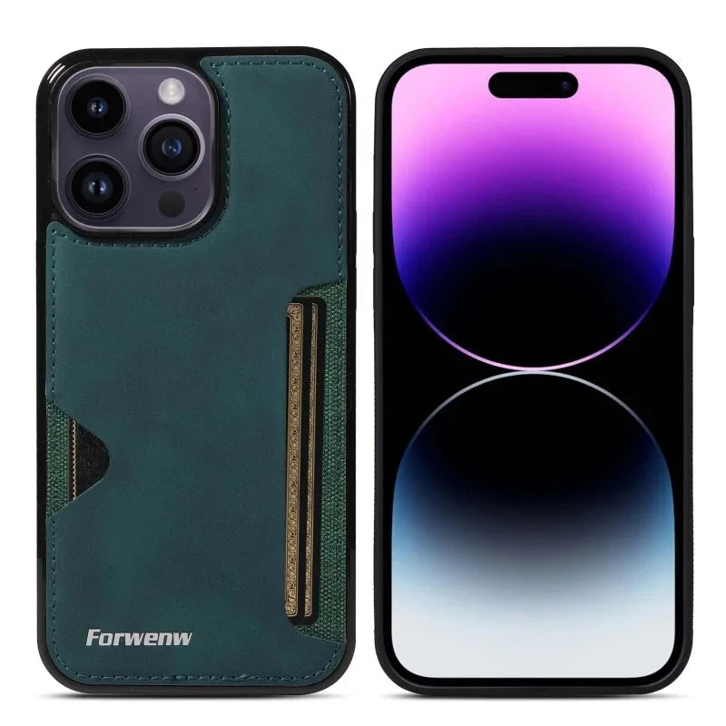 Retro Card Holder – eleganckie etui do iPhone z miejscem na karty