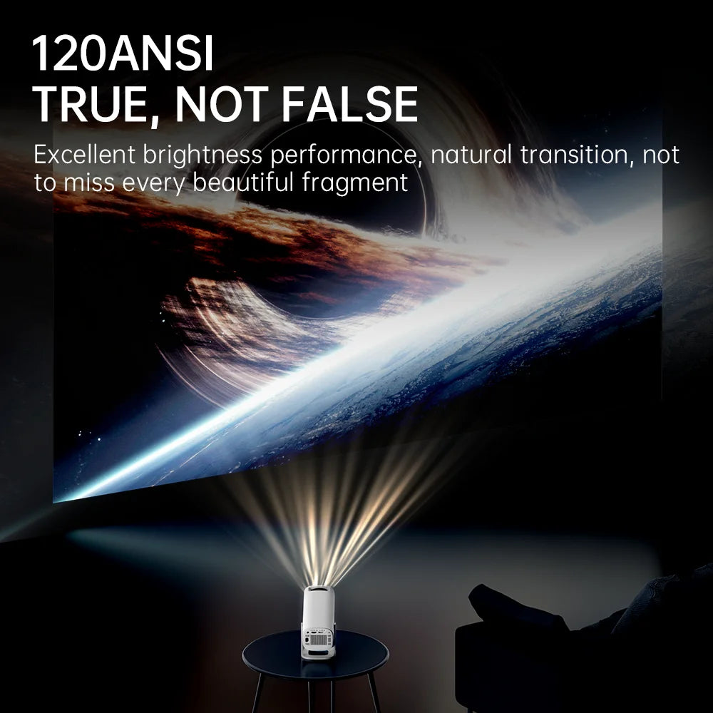 Mini Projektor HONGTOP S40 – Android 11, Wi-Fi 5G, BT 5.0, Obsługa 4K, Kino Domowe w Twojej kieszeni