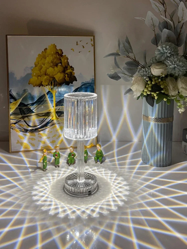 Lampa Kryształowa LED Diamond – Dotykowa, USB, 3 kolory światła