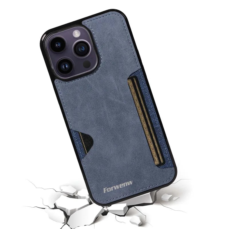 Retro Card Holder – eleganckie etui do iPhone z miejscem na karty